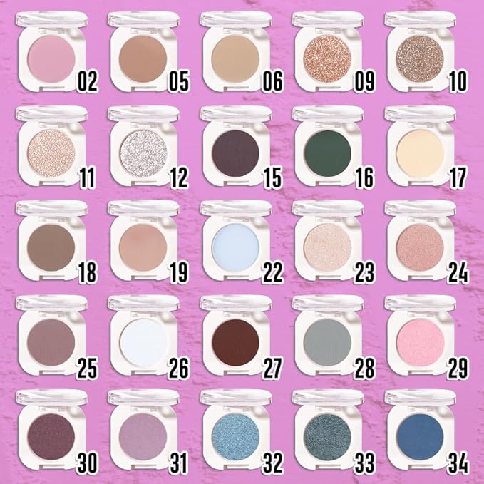 QIDSTERS Violet Purple Matte Single Eyeshadow, Lightweight Blendable Mini Eye Shadow for Older Women, Monochrome Eyeshadow Palette Makeup Pigmented Waterproof, Vegan & Cruelty-Free, 31