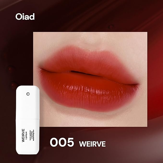 Liptique Korean Lip Stain Peel Off - 24 Hour Long Lasting Lip Tattoo, Waterproof & Transfer Proof, Nourishing & Hydrating Lip Tint for Women, Instant Plumping Lip Tints Peel Off (005 WEIRVE)