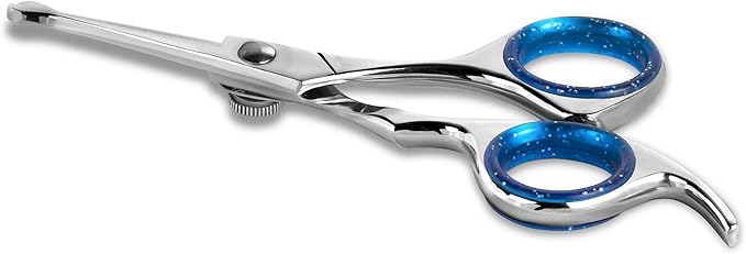 Laazar Straight Dog Grooming Scissors - Comfortable Around The Eyes Cat & Dog Scissors | Blunt Dog Trimming Scissors| Premium Stainless Steel | Grooming Scissors For Dogs - Small Dog Scissors