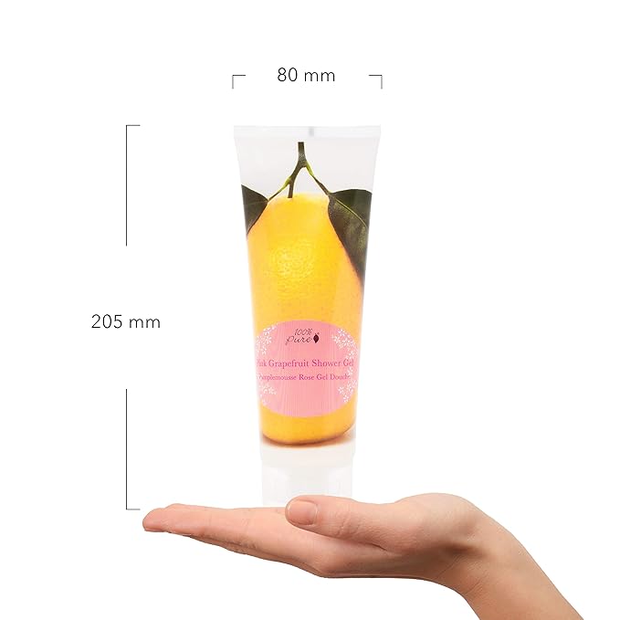 100% PURE Pink Grapefruit Shower Gel Natural Foaming & Hydrating Body Wash