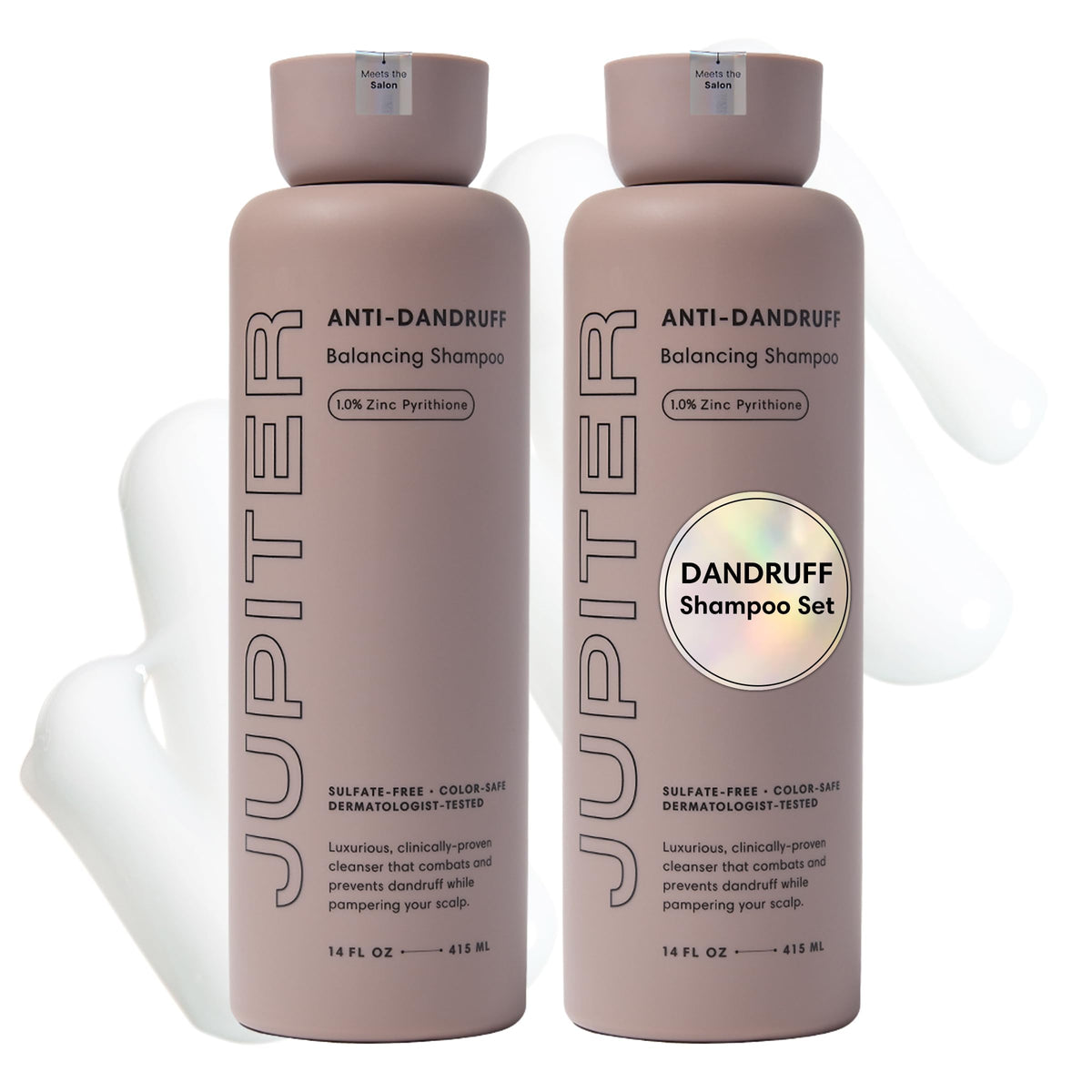 Jupiter Anti Dandruff Shampoo - Shampoo for Men & Women for Flaky, Itchy, Oily, & Dry Scalp - Nourishes Scalp and Reduces Breakage & Flakes - Color-Safe, Sulfate-Free, Paraben-Free