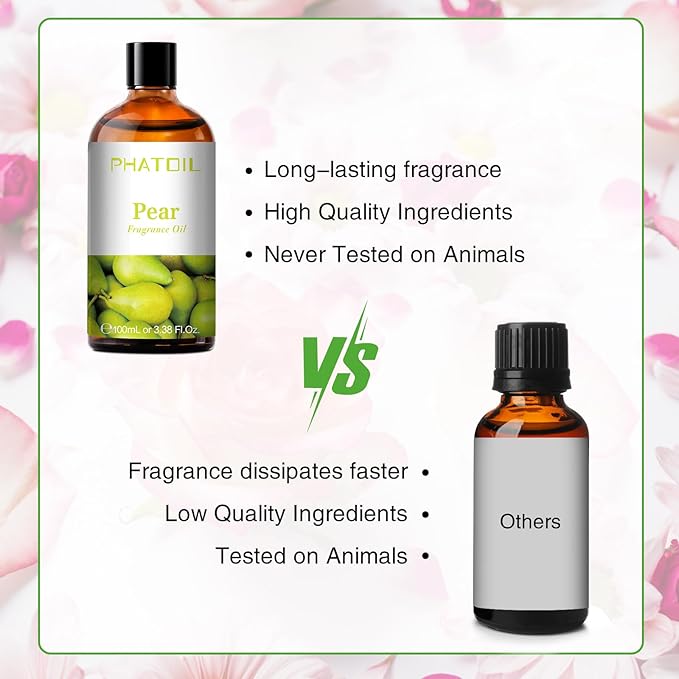 PHATOIL Pear Fragrance Oil for Diffuser Aromatherapy 3.38FL.OZ