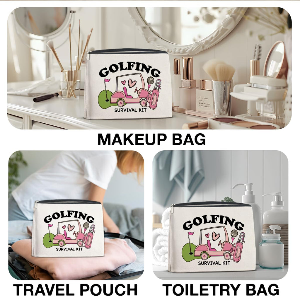 FYDHQSS Golf Gifts Makeup Bag Accessories for Women Golfers Golf Lover
