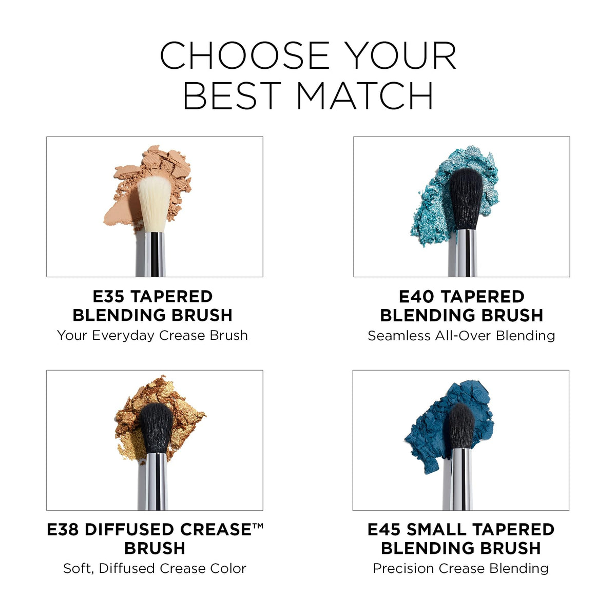 Sigma Beauty E45 Small Tapered Blending Brush - Crease Eyeshadow Brush