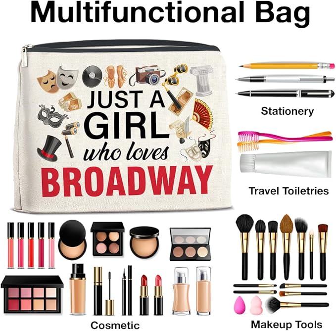 UPNEGE Broadway Gifts Theater Makeup Bag for Teens Women Performer