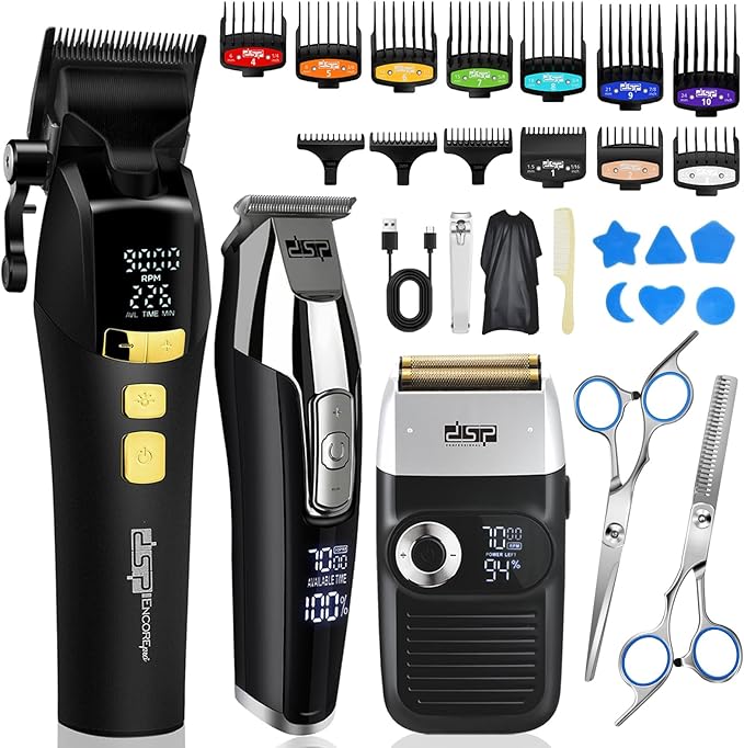DSP 3-in-1 Hair Clipper Trimmer Shaver Kit for Men, Rechargeable