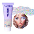 DAGEDA Colorful Body Glitter Gel, Sparkly Hair Face Glitter Makeup Accessories