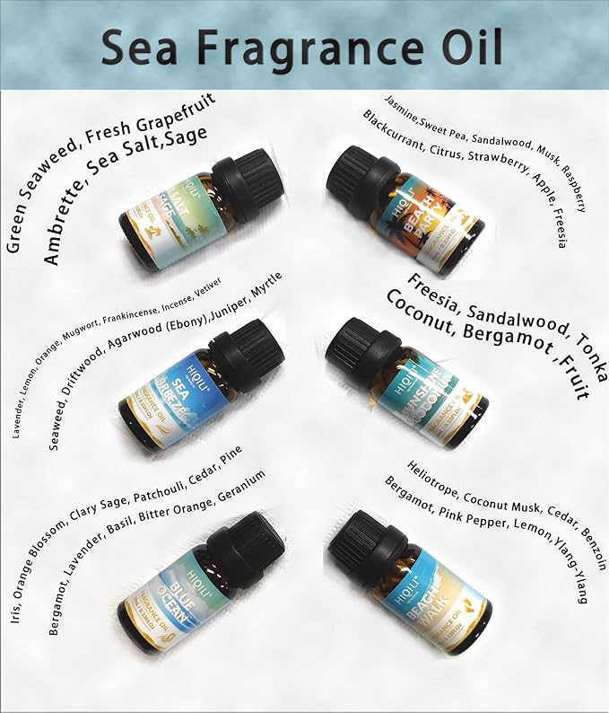 HIQILI Gold Coast Fragrance Oil for Diffuser, Candle & Soap