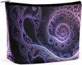Meaudiwes Fashion Zipper Cosmetic Case, Portable Makeup Case, Personality Toiletry Bag, Trippy Abstract Purple Tie Dye Travel Cosmetic Toiletry Bag