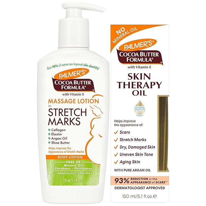 Palmer's Skin Care Duo for Stretch Marks & Weight Change, Body Lotion + Oil