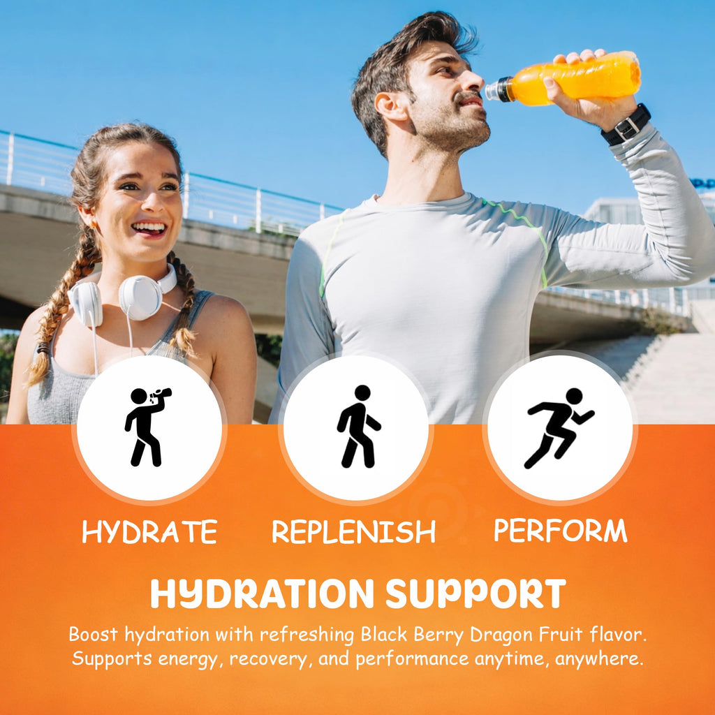 ZYN Electrolyte Packets for Hydration, BlackBerry Dragon Fruit, 16 Count