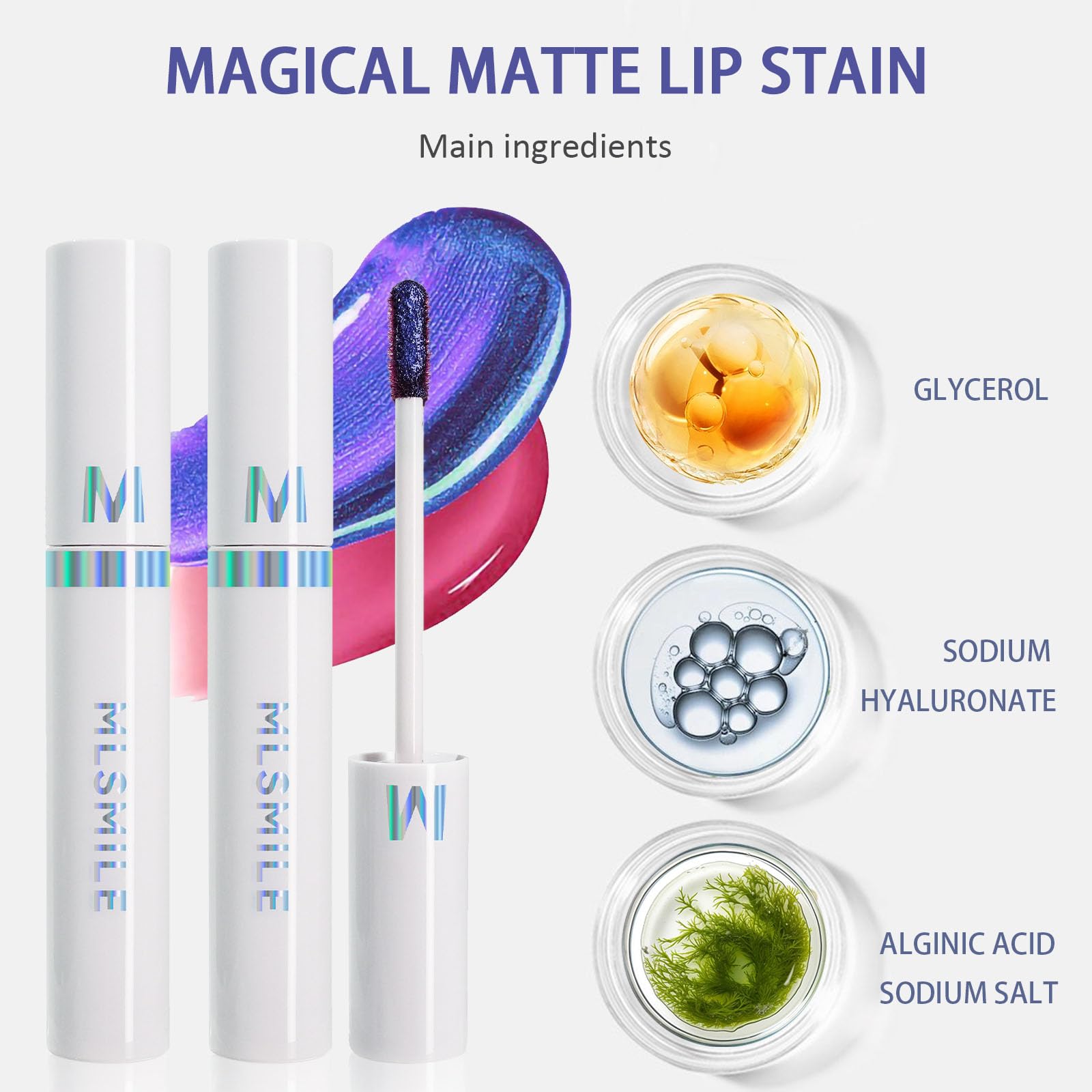 New Peel Off Lip Stain Lip Tint, Matte Natural Mist Lip Tinted, Waterproof Long-Lasting Tear-off Lip Gloss, All-Day Vibrant Kiss-Proof Lip Stain,Smudge & Transfer Proof Lip Stains Masque (02#)