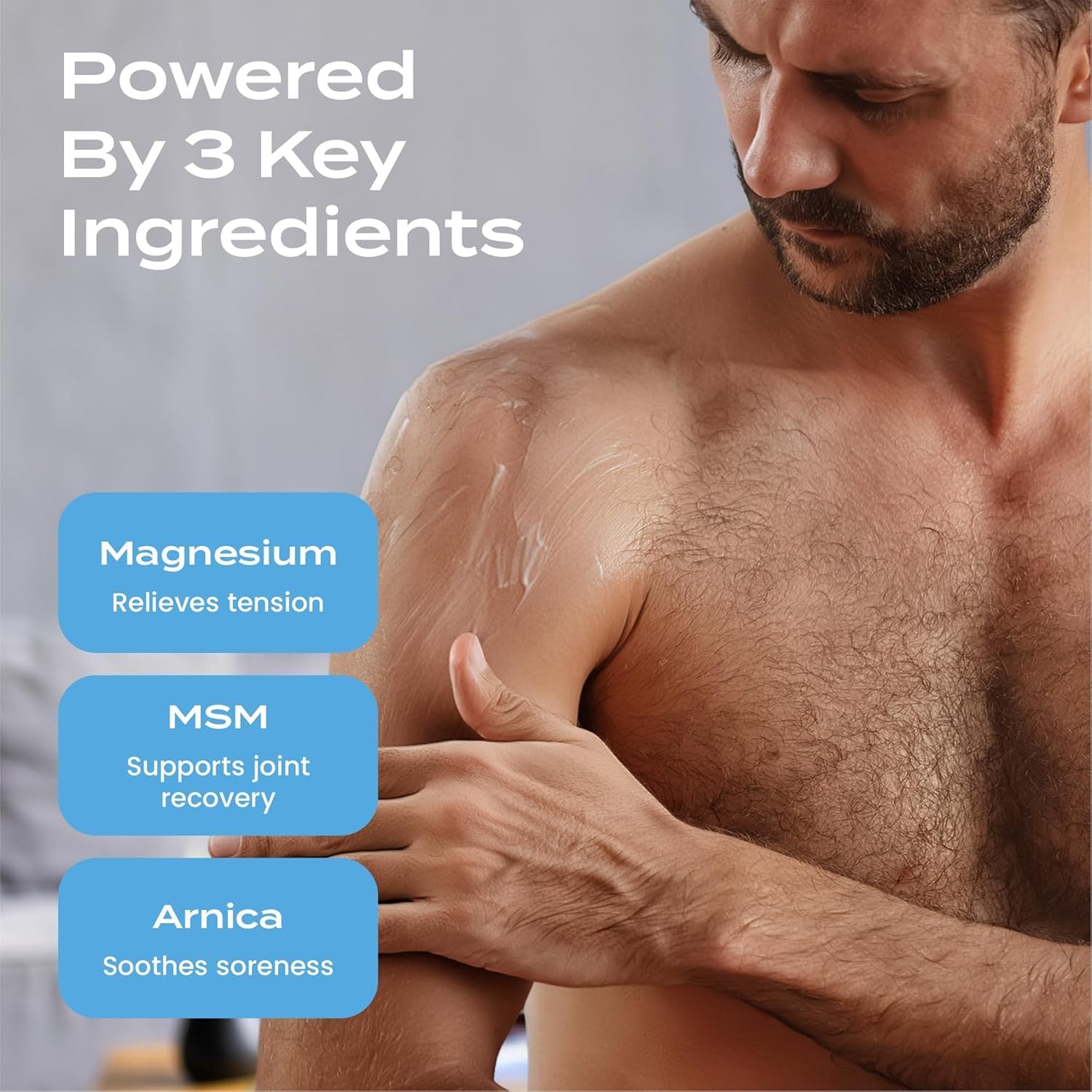 Body Restore Magnesium Lotion, Arnica MSM for Muscles - Peppermint 4 Fl Oz