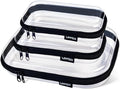 Gberlczz Clear Zipper Pouches for Organizer, Waterproof Hard Clear Zipper Case, Hard Plastic Pouch with Zippered