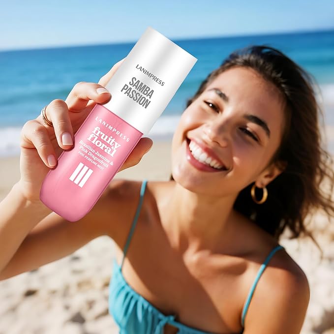 LANIMPRESS 3 FL OZ Hair and Body Fragrance Mist, Eau De Parfum for Women,Sunshine Aroma Perfume No.3, Fruity Floral Scent– With Notes of Pink Dragonfruit,Jasmine, Vanilla,Travel Size Body Spray