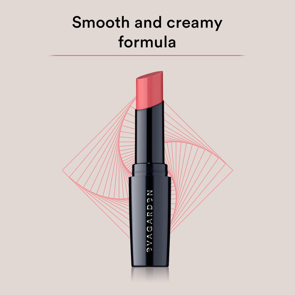 EVAGARDEN Pleasure Lipstick - Moisturizes and Nourishes - Protects with SPF - Soft Application Spreads Easily and Provides Smoothness - Gives Volume Effect and Bright Color - 664 Rose Wine - 0.1 oz