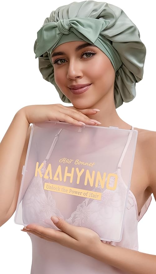Adjustable Silk Bonnet Satin Curly Hair Wrap for Sleeping Women Anti Frizz