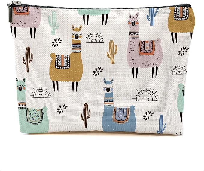 Llama Gifts Makeup Bag Cute Alpaca Cosmetic Bag Alpaca Llama Themed Gifts