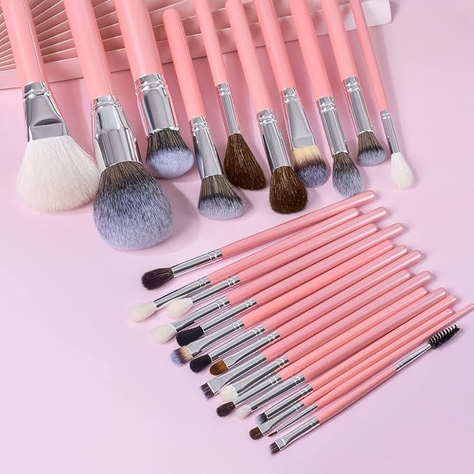 Bueart Design 26Pcs Professiona Makeup Brushes Set Real Natural Goat Hair