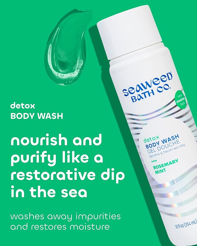 Seaweed Bath Co. Detox Body Wash, Orange Cedar, 12 oz
