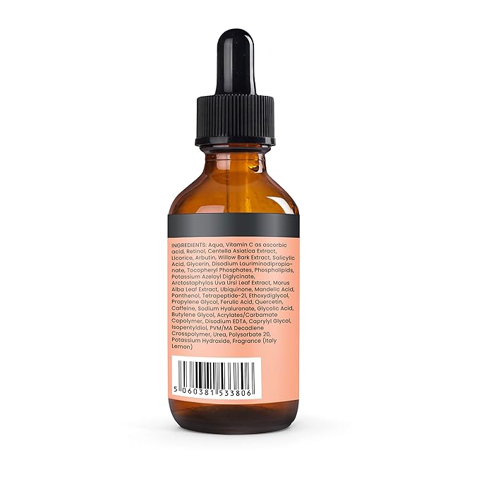Triple Strength Vitamin C, E & Ferulic Acid Serum (w/Retinol & double weight Hyaluronic Acid) – 30ml / 1 fl oz (2 bottles)