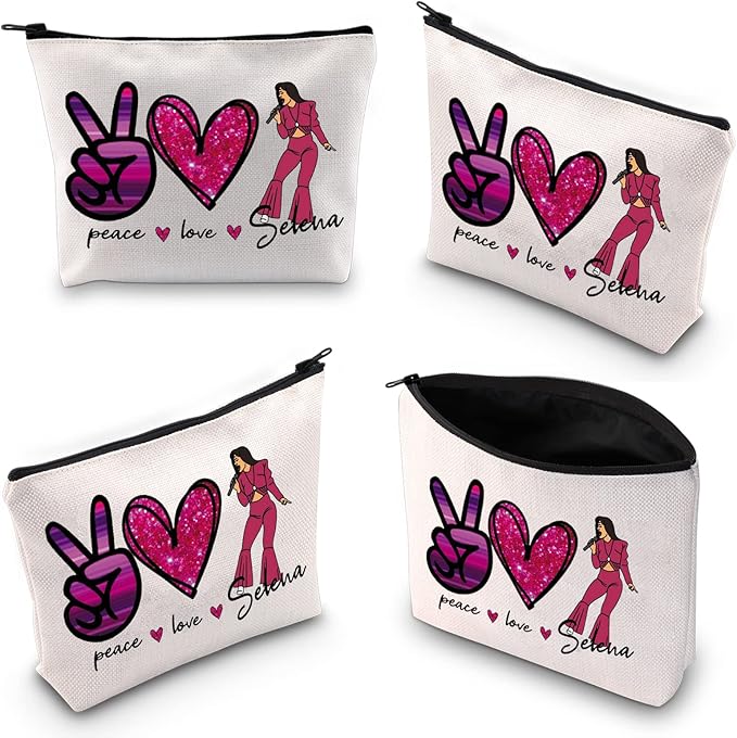 BLUPARK Song Makeup Bag Singer Fan Gift Music Inspired Cosmetic Bag (Peace Love Se)