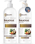KERAPIL Exfoliating Body Wash, Coconut and Vanilla, 16 fl oz x 2