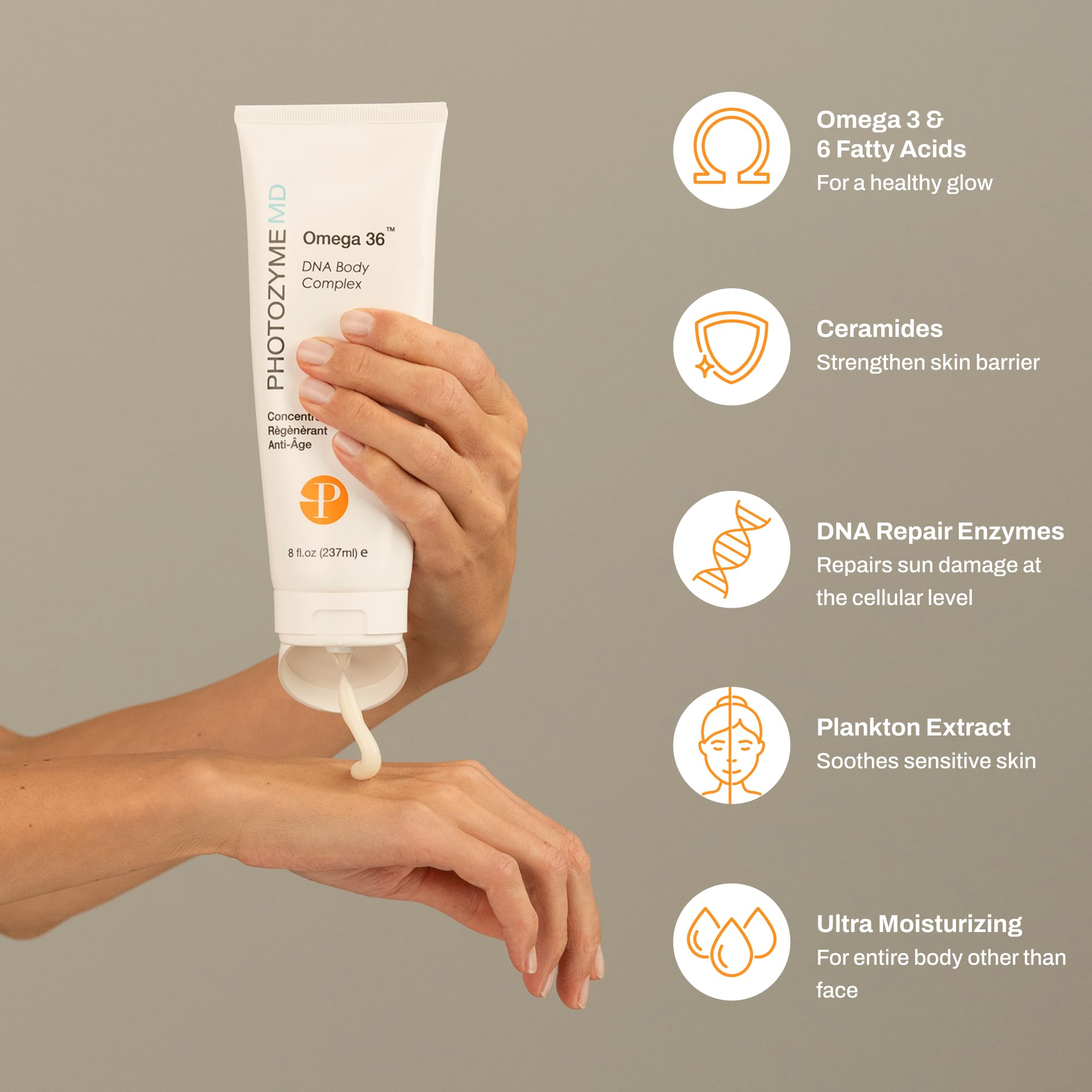 Photozyme Anti Aging Face & Body Lotion, Helps Improve Sun Damage, 2 fl oz