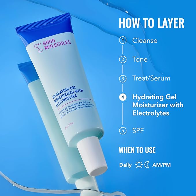 Good Molecules Hydrating Gel Moisturizer with Electrolytes, 1.7 fl oz
