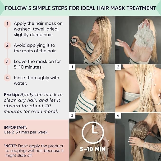 Moerie Mineral Hair Growth & Repair Mask – Hair Loss treatment Mask – Hair Regrowth For Longer, Thicker, Fuller Hair - Vegan Friendly – Paraben & Silicone Free, Triple Set