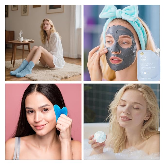 55 Pcs Mothers Day Gift for Mom, Face Sheet Masks Gift Basket Set for Women, Hydrating Skin Care for Her, Home Spa Basket Gift Set, Face Serum, Christmas, Birthday, Anniversary