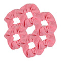 Motique Accessories Large Scrunchies for Women, Pack of 6, Light Pink