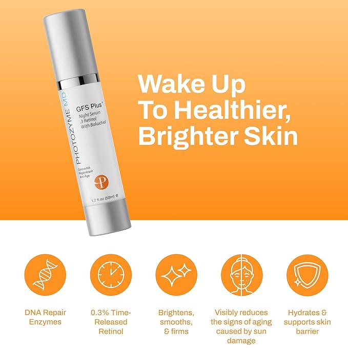Photozyme GFS Plus Face Night Serum - 0.3% Retinol w/Bakuchiol, 1.7 Fl Oz