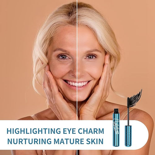 2 Pack Volumizing Mascara for Older Women 60 Plus - Lengthening & Thickening Formula, Smudge-Proof, Clump-Free, Waterproof Mascara for Thin Lashes, Ultra-Defining Lash Lift for Mature Eyes (Black, 2)