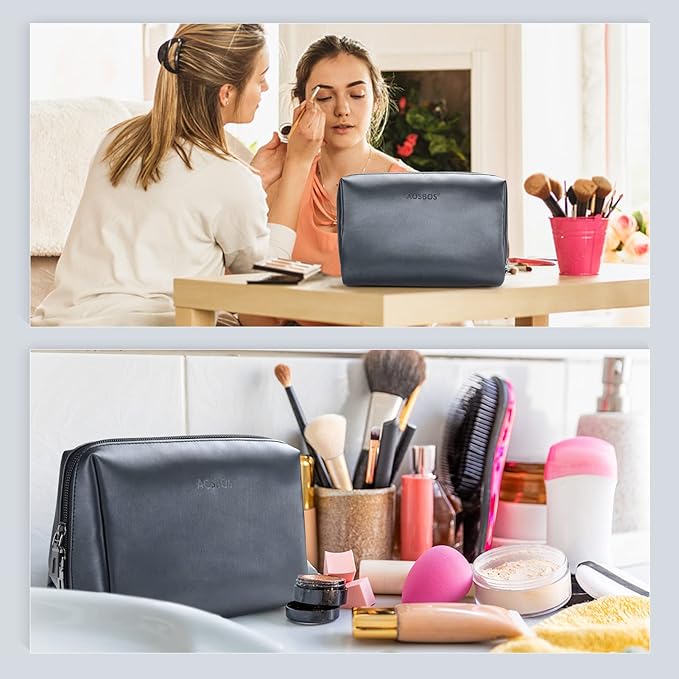 Aosbos Small Makeup Pouch, Travel Cosmetic Bags for Women,Travel Pouch