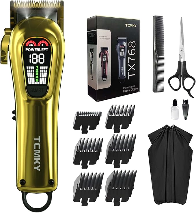 TCMKY Hair Clippers for Men Barber Clippers Rechargeable Hair Trimmer Kit