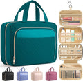 HOTOR Hanging Travel Toiletry Bag Women Men, Teal, Medium