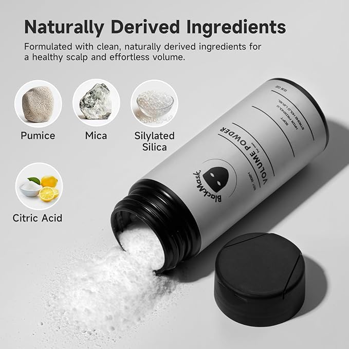 BlackMask Texture Powder for Men, Easy to Apply - Instantly Adds Texture & Volume, All-Natural Ingredients, Strong Hold, Hair Powder for Men (Pack of 1)