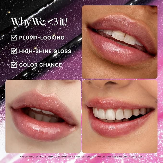 Nature Republic HONEY MELTING LIP GLITTER & PLUMPING (16 MIDNIGHT SPARKLE) | SOFT LIP STICK Moisturizing Gloss, Volumizing formula, Color changing Sheer tint, Shine Glimmer Finish