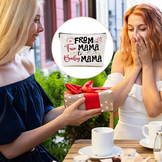 BQXH Mom to Be Gift Makeup Bag, Expecting Mom Gifts Cosmetic Bag, Funny Organizer Zipper Pouch, Pregnancy Gifts for First Time Moms Women New Mama Mummy Friends Mothers Day