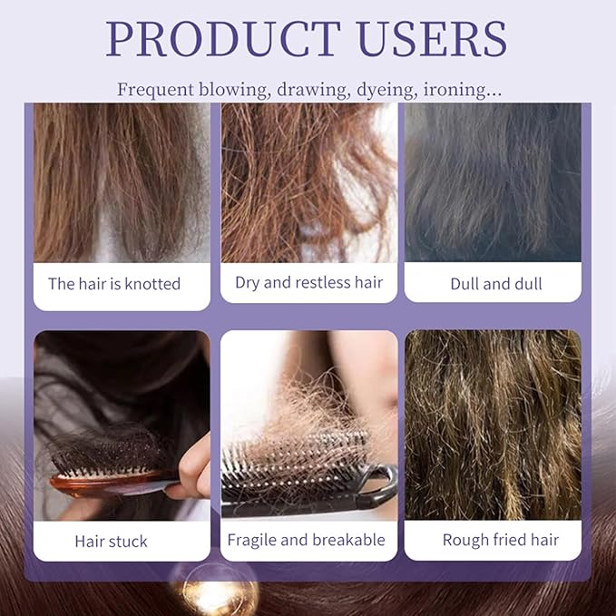 YJLYQF Moroccan Argan Oil,Purple Hair Essential Oil—Leave Hair Soft & Shiny,Deep Moisturizer,Frizz Control,Split End Repair for Dry & Damaged Hair,Hair Treatment Oil for Dry and Frizzy—100ML