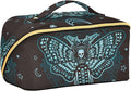 MNSRUU Makeup Organizer Bag, Gothic Skull Butterfly Travel Makeup Bags Makeup Vanity Case Large Capacity Rhombus Cosmetic Toiletry Bag for Girl Women Ladies