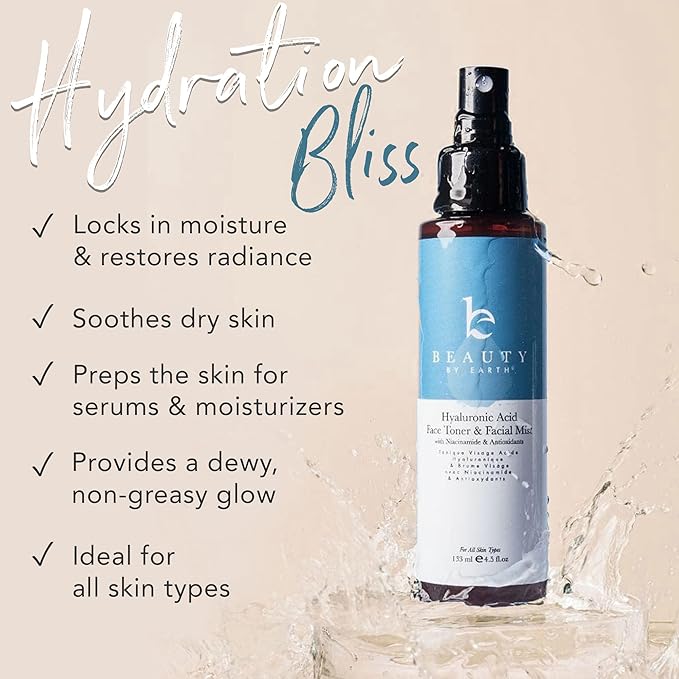 Hyaluronic Acid Toner for Face - USA Made with Natural, Organic Ingredients