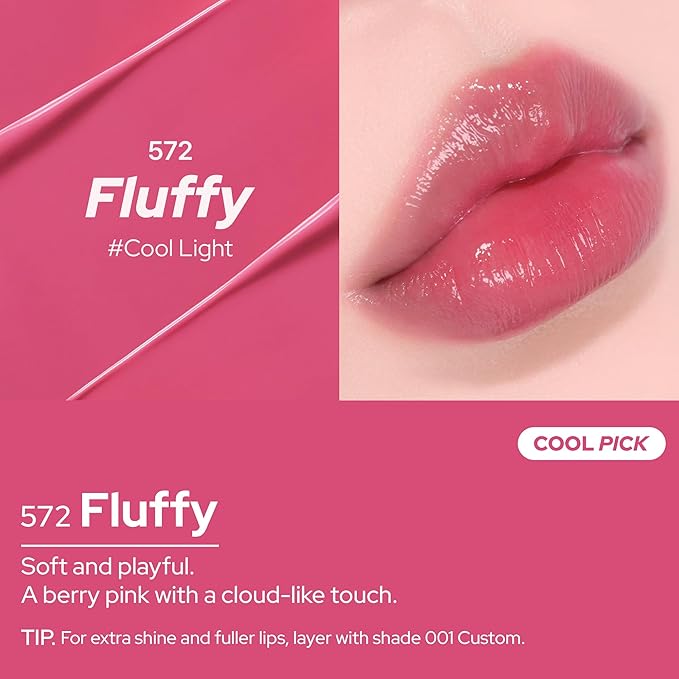 Oddtype Unframed Hydro Blow Tint – 572 Fluffy | Hydrating Gloss Lip Tint | 0.3 fl oz / 9 g | Korean Beauty