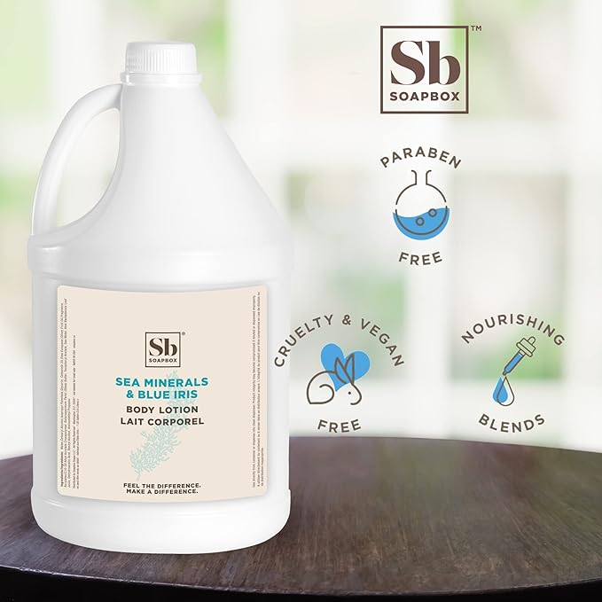 Soapbox Sea Minerals & Blue Iris Body Lotion - 1 Gallon Refill Bulk Size