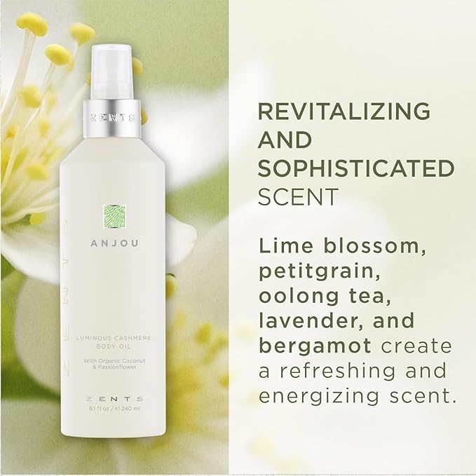 Zents Luminous Cashmere Body Oil (Oolong Fragrance) 8 fl oz