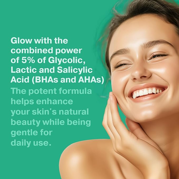 Go Radiance - Glycolic Acid Exfoliant - AHA BHA Serum - 2 Fl Oz