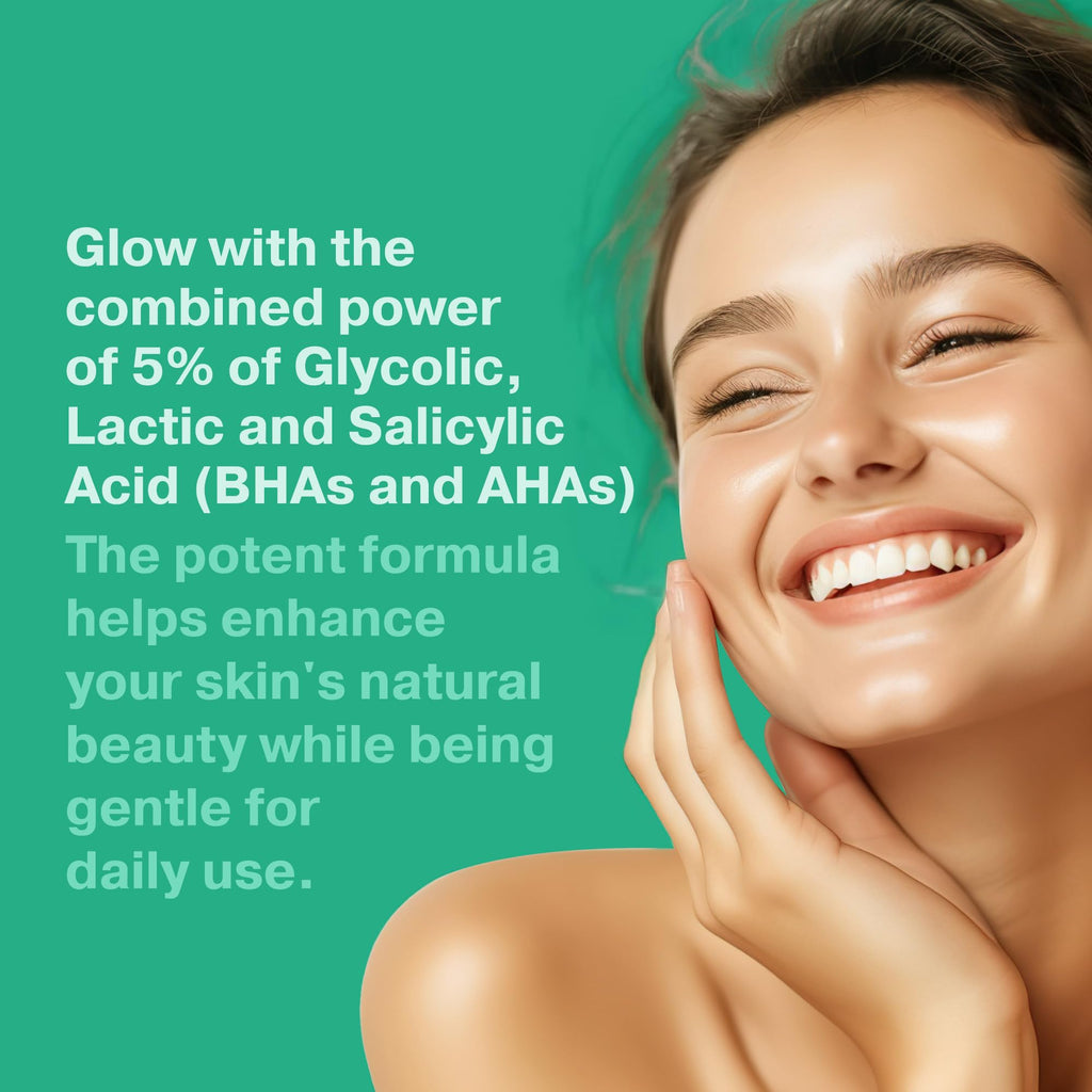 Go Radiance - Glycolic Acid Exfoliant - AHA BHA Serum - 2 Fl Oz