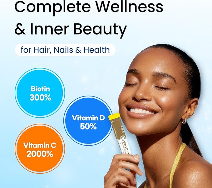 DONGKOOK Vita Pop Korean Vitamin C Powder 2,000mg Zero Sugar Vitamin D & Biotin Stick, Lemon Drink Mix, Vitamin C Supplements Immune Support & Bioavailibity for Max Absorption, Non-GMO 30 Packets