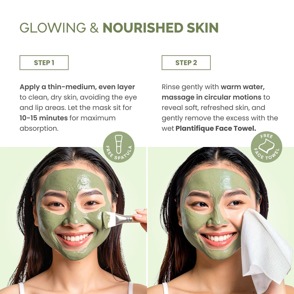 PLANTIFIQUE Korean Clay Mask for Pore Cleansing, Face Masks Skincare 3.88oz